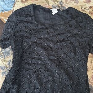 NICOLA Black Lace Top